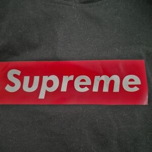 Supreme Black Hoodie with Red Logo